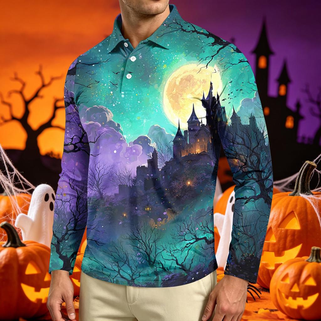 Men's Long Sleeve Casual T-Shirt Crew Neck Printed Graphic Tee Comfortable Fit Lightweight Material Suitable for Everyday Wear