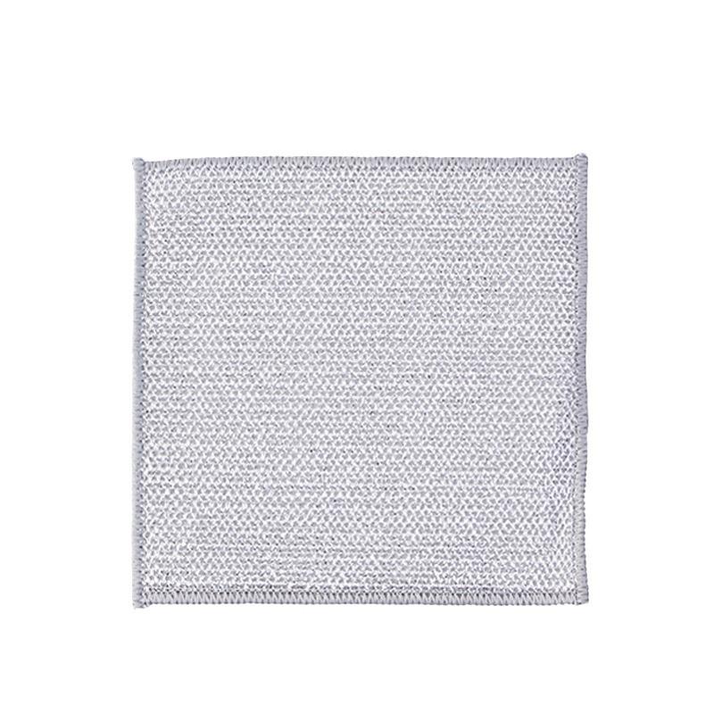 Silver Wire Kitchen Mesh Rag: Scratch-Free, No Hair Loss or Pilling for Dish Cleaning.