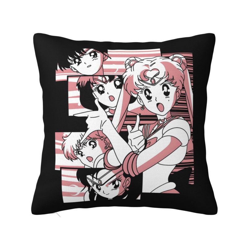 Custom Luxury Sailors Moon Cartoon Cushion Cover Soft Luna Cartoons Throw Pillow Case