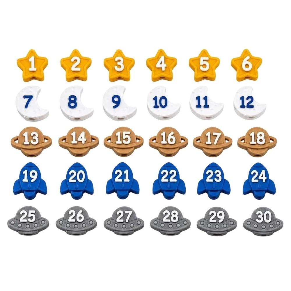 6/30PCS 1-30 Numbered Pencil Tracking Markers Classroom Pencil Labels  Classroom Organization
