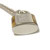 Used LV Stone Tiger Eye Pendant (M62668, 7984) with Collier LV Signature Logo Padlock. Stone Brown Men's from Japan