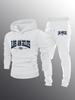 Autumn and winter explosion Los Angeles printed men's suit, hooded sweater sweatpants two-piece set, casual sportswear