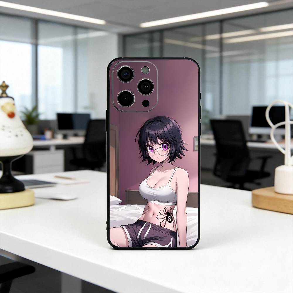 S-Shizuku H-Hunter Murasaki Hunter Phone Case For iPhone 17,16,15,14,13,12,11 Plus,Pro Max,XS,Soft Silicone Black Cover