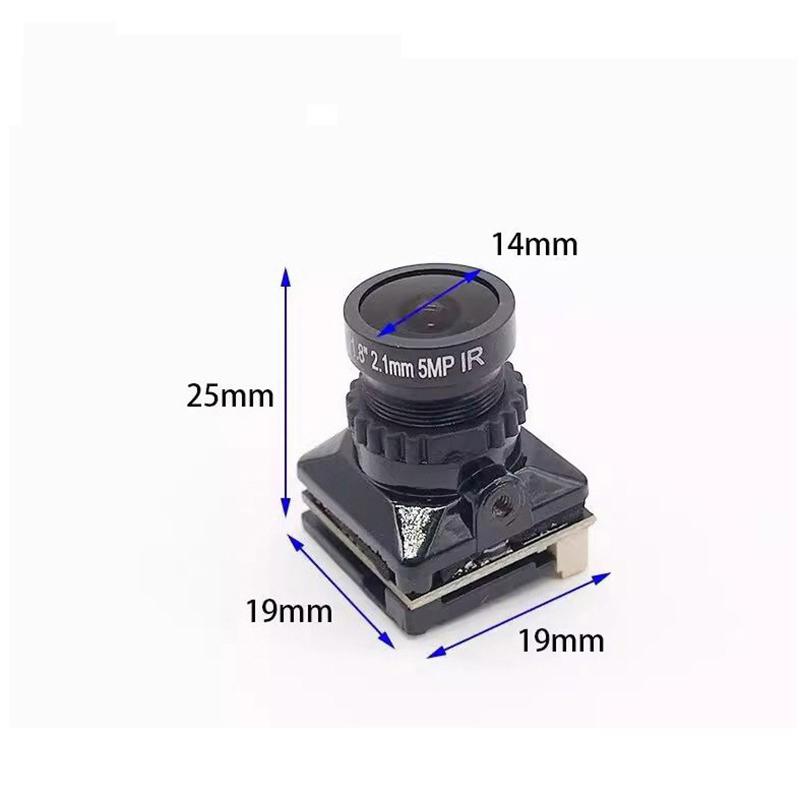 Mini1/3 Cmos 1500Tvl B19 Mini Fpv Camera 2.1Mm Lens Power 5V-30V Pal / Ntsc With Osd Internal Adjustable For Rc Fpv Racing Drone