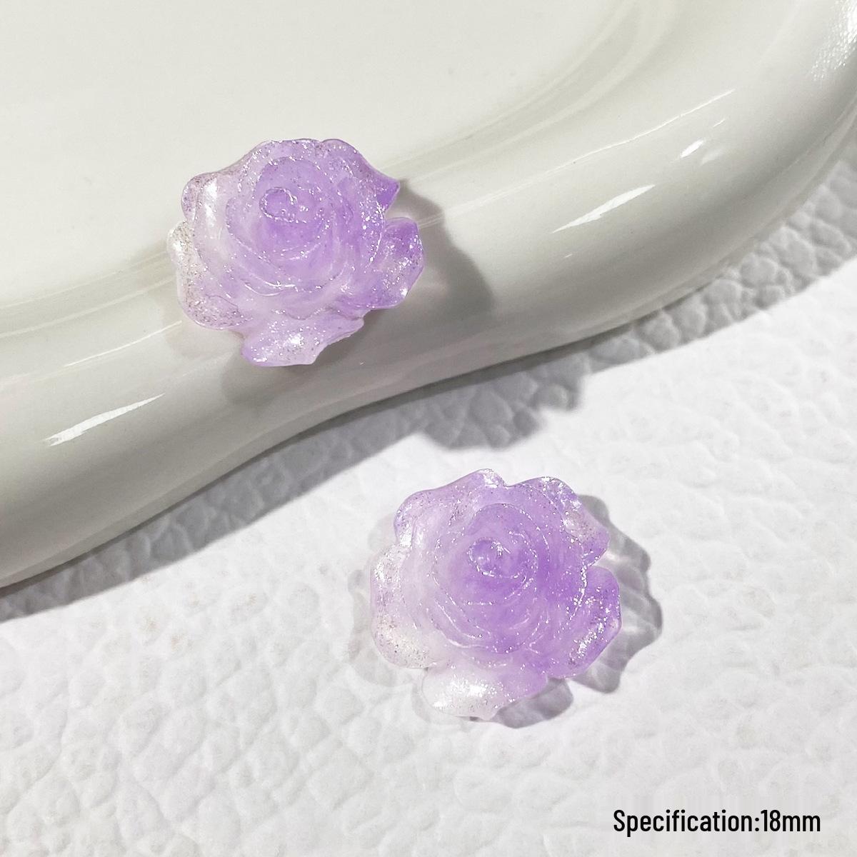 

18 мм двухцветные омбре камелии роза смола украшения для ювелирных изделий и 8 мм нейл-арт approx. 8mm - approx. 50 beads/bag