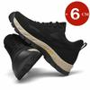Men's Breathable Genuine Leather & Mesh Hidden Elevator Casual Sneakers Lift Outdoor Sports Work Hiking Height Increasing Shoes
