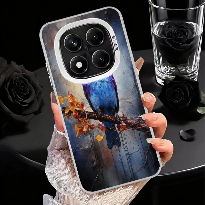 

Bird Oil Painting Style Soft Phone Case for Samsung Galaxy S24 S25 FE S26 Edge S23 Ultra S22 Plus S21 + Shockproof Cover Back Sh Redmi Note14ProPlus