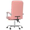 Massage Office Chair in Pink Artificial Leather