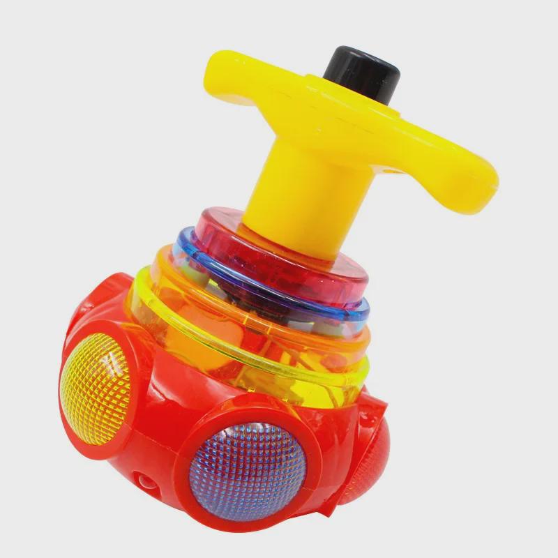 Colorful Flashing UFO Gyroscope Toy with Music for Kids