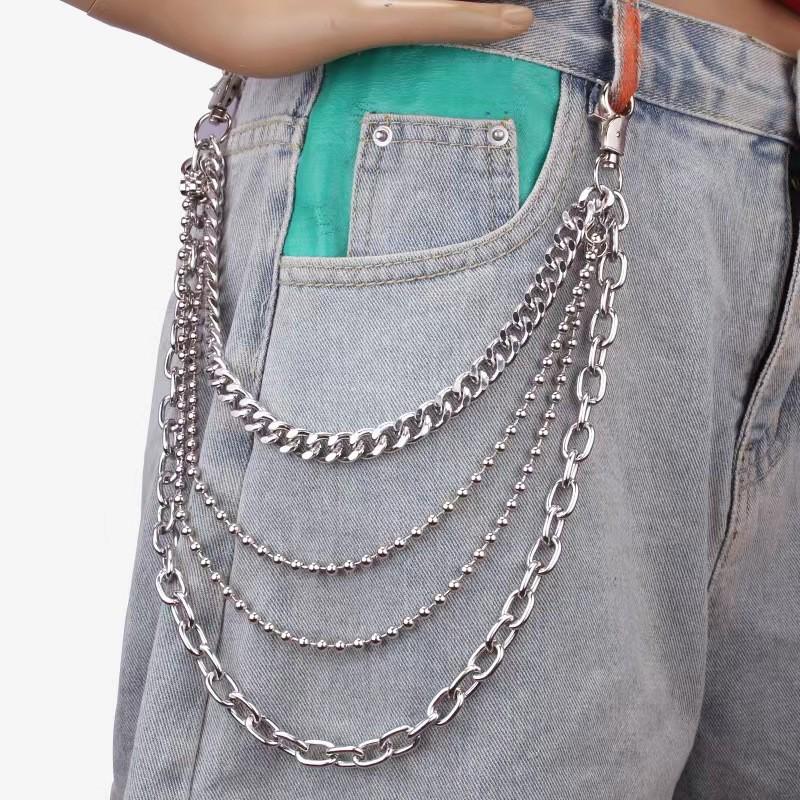 Korean Style Multi-layer Punk Hip Hop Metal Waist Chain