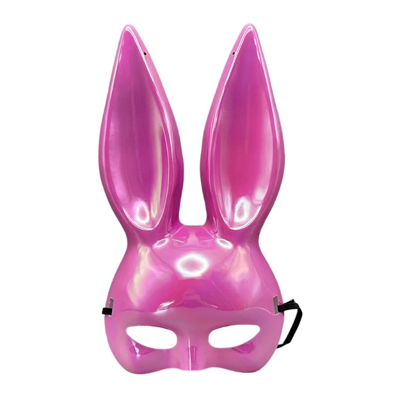Women Bunnies Mask Masquerades Mask Animal Half Face Mask Rabbit Ears Mask for Cosplay Halloween Costume Accessory Gift