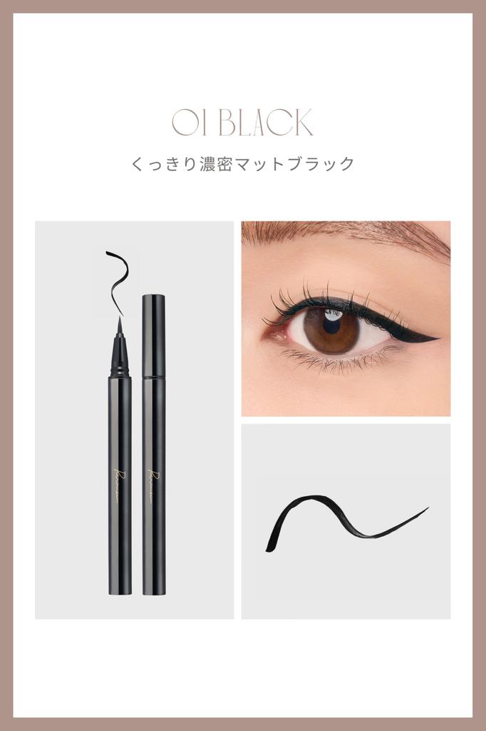 Ririmew Long Keep Liner produced by Rino [Riri Miu] [Cosmetics Sashihara/Liquid Eyeliner] (01 Black)