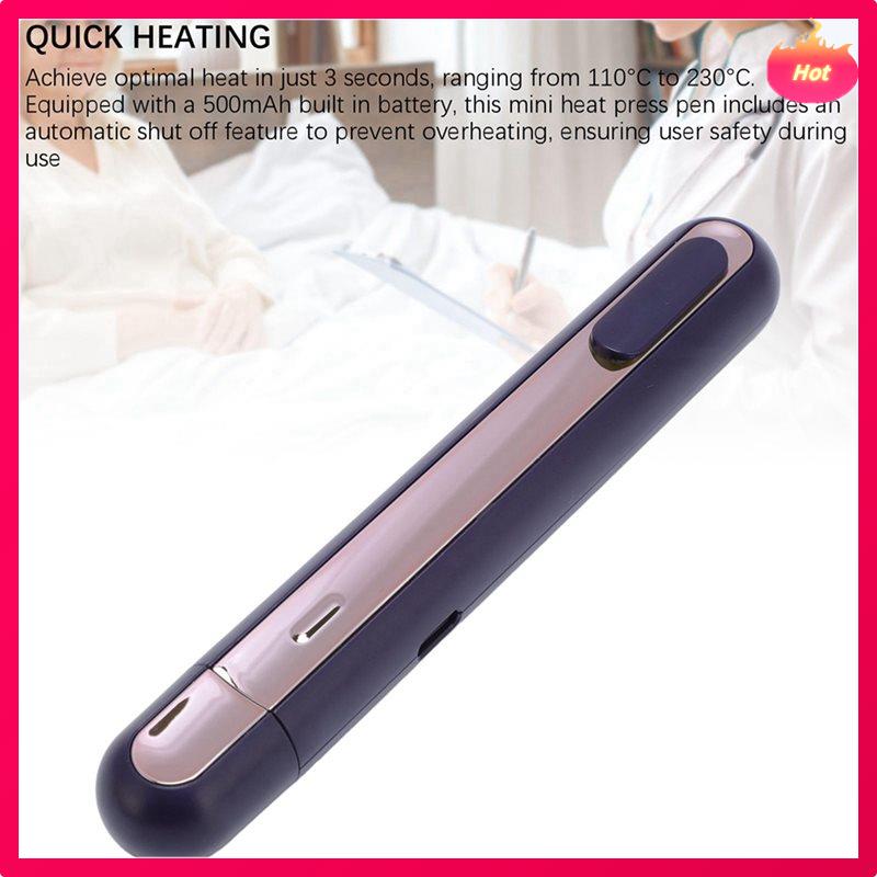 2X Mini Heat-Press Pen Achieve 3 Sec Optimal Heat For DIY Compact Design,Seal Snack Bags Create Personalized Cards