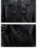 Men's Slim-Fit Turn-Down Collar Leather Motorcycle Jacket - Trendy Casual Outerwear