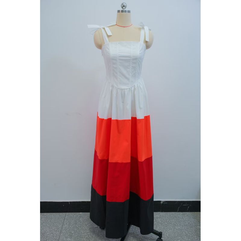 

Fashion Wind Fashion Bow Suspenders Color-Matching Dress Suspender Color Blocked Dress Colorblock S