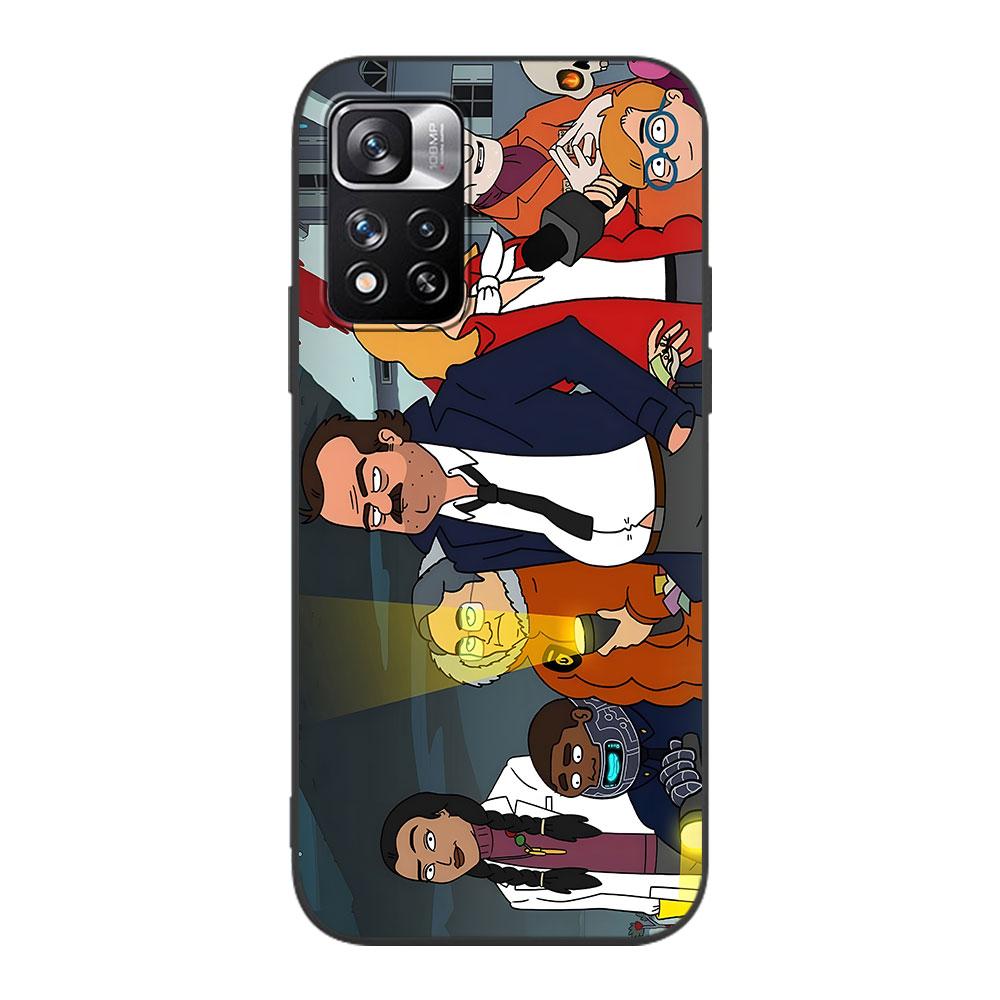 Anime Grimsburg Case for Xiaomi Redmi 10 10C 12C 9 Prime 9C 9A 12 10A 9T K40 Pro Black Soft TPU Mobile Phone Bag Cover