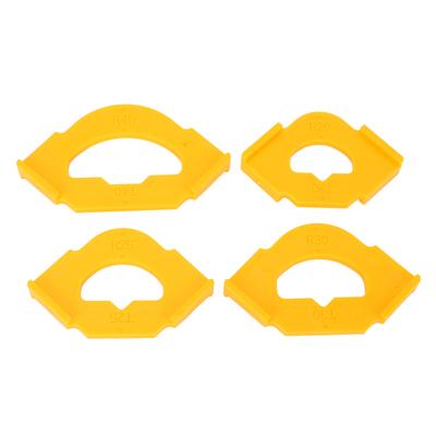 4 szt. Szablon promieniowy do frezarki, Szablon do frezowania drewna, Frezowanie, Prawy skos, Zaokrąglone narożniki, Frez R20T20