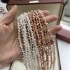 4-5mm Natural Nugget Pearl Strand 36cm Top Sided Drilled Hole Freshwater Pearls for DIY Jewelry Making