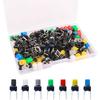 84Pcs 6×6×8mm Momentary Tactile Tact Push Button Switch with Button Caps of 7 Color,Each Color 12pcs(Black,Red,Blue,Yellow,White, Green,Gray) for