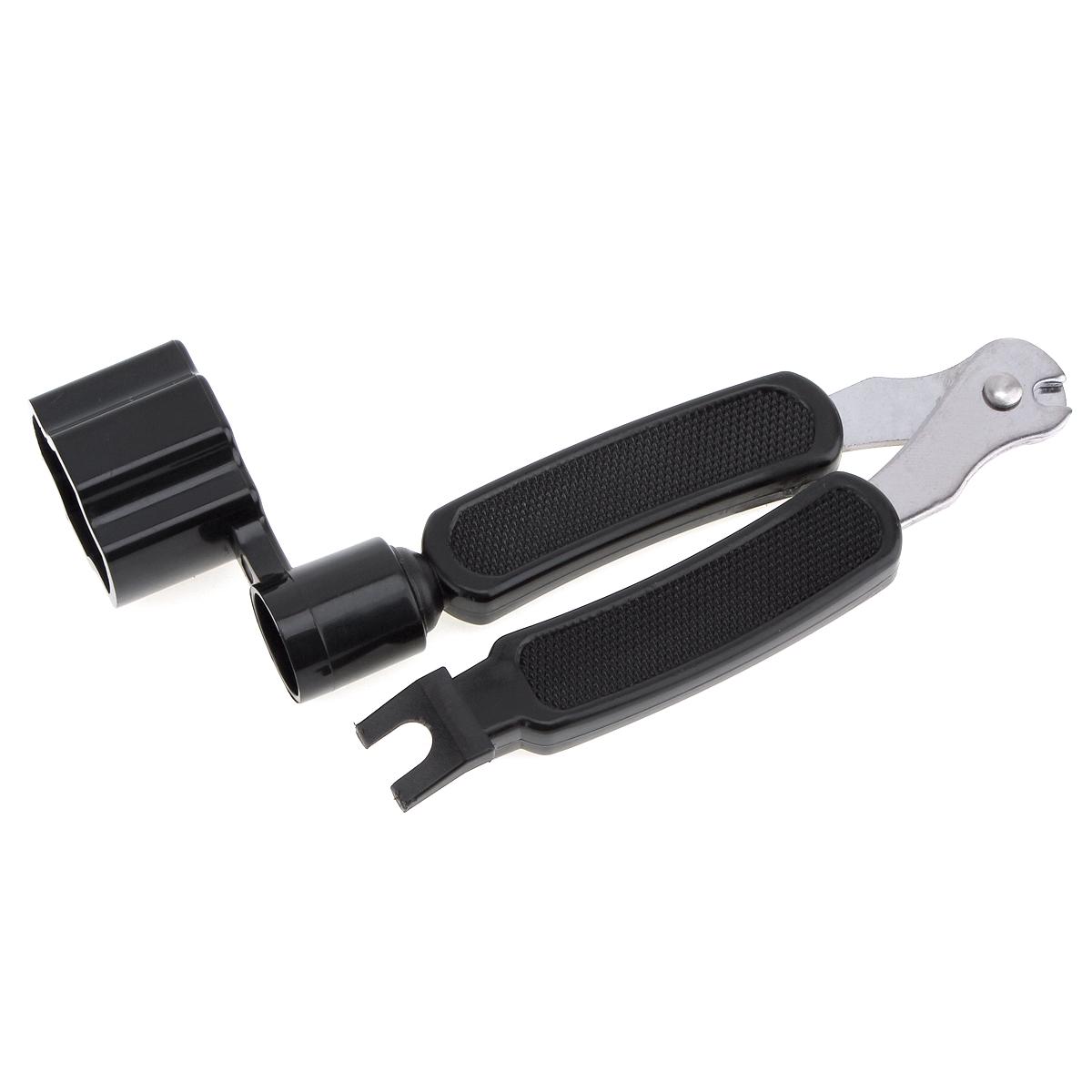 

Многофункциональный гитарный инструмент 3 в 1, устройство для намотки гитары + резак для струн + съемник булавок, аксессуары для инструментов чёрный