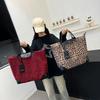 Leopard print travel bag women's new large-capacity multi-function personalized handbag sports fitness storage bag