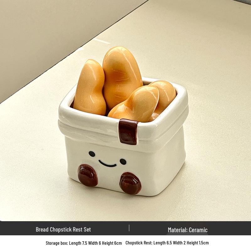 Adorable Ceramic Chopstick Rest - Healing Series Desktop Table Ornament