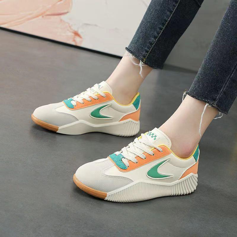 Spring casual women's shoes student leather shoes trend versatile soft baseplate shoes sports shoes walking
