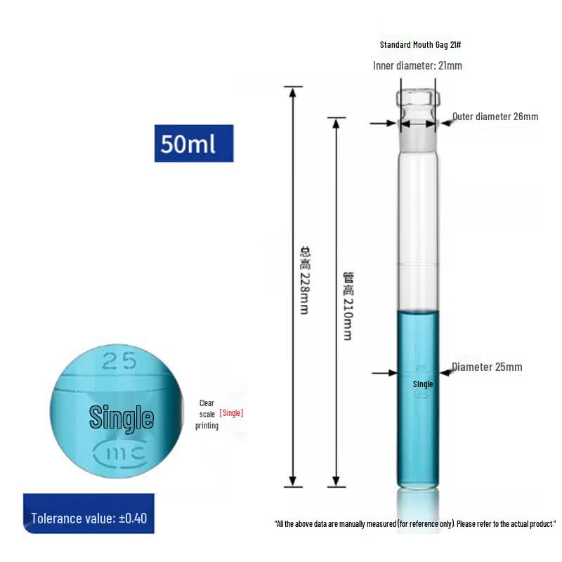 Saizes Grade A Borosilicate Glass Colorimetric Tube