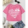 Love Always Wins Creative Heart Prints Women Washed T Shirts Hip Hop Summer Slim Sportswear Casual Cotton Top