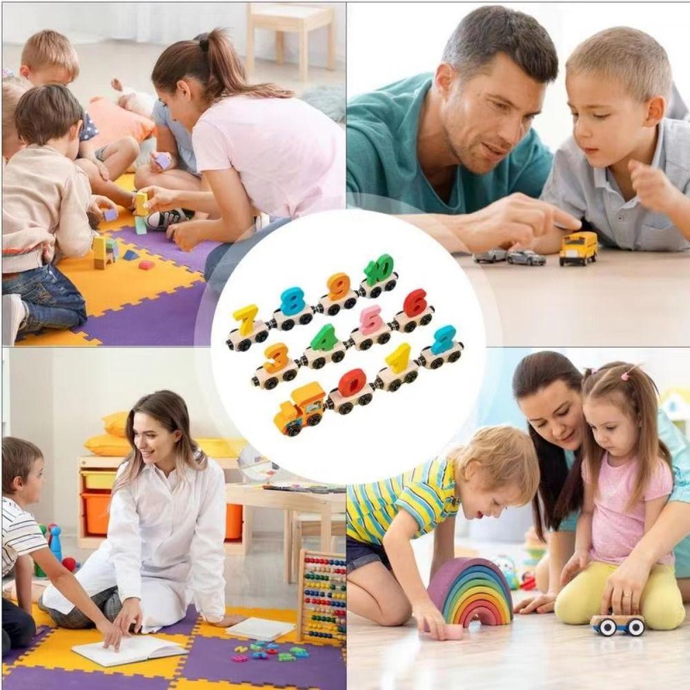 Fruits/Dinosaur Montessori Number Train Set Educational Magnetic Digital Train  Toddler