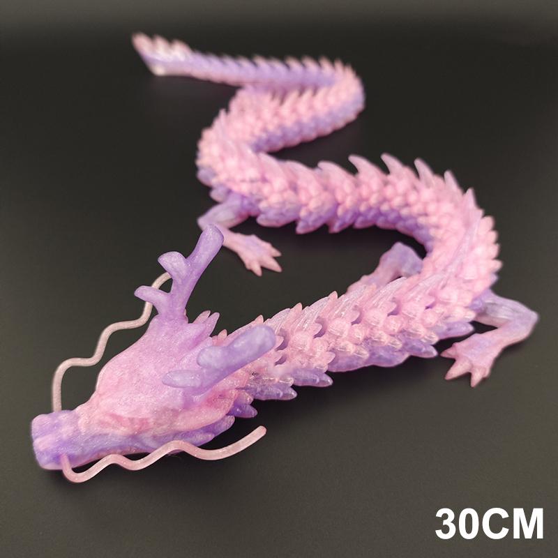 30CM 3D Printed Gem Dragon Crystal Toy Rotatable Articulated Dragon Gift For Kids With ADHD Perfect For Birthdays Gift