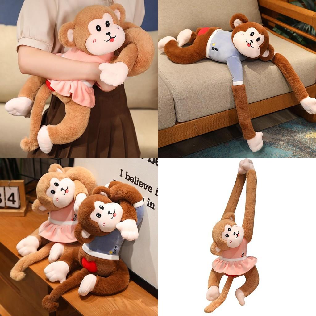 Plush Monkey Couple Stuffed Toy Animal Dolls Room Decoration Kid Birthday Gifts