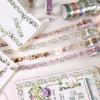 12 Rollen Blumendrahtband 15mmX2M Dekoband Ästhetisches PET-Band für Scrapbooking Journal Notizbuch Album Handyverpackung