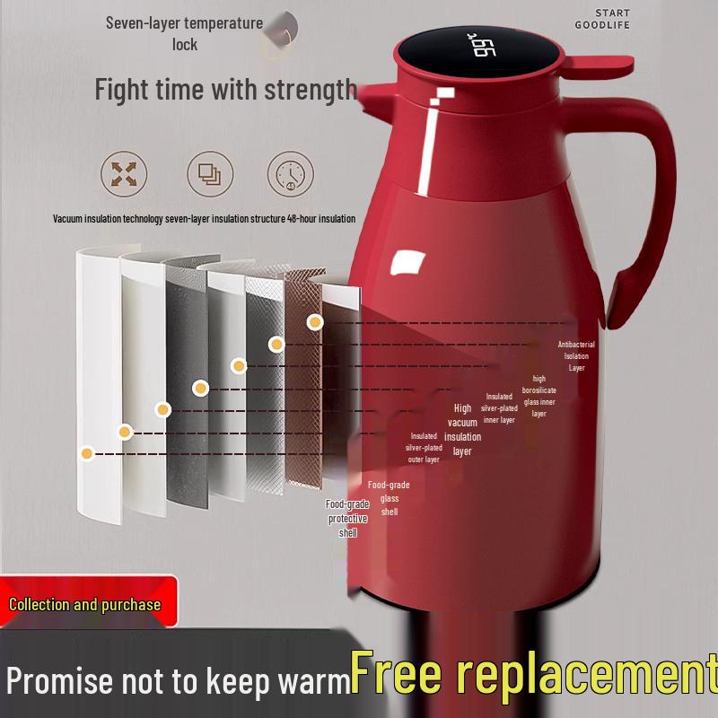 Red Thermos Flask: Large Capacity Wedding Dowry Special for Couples