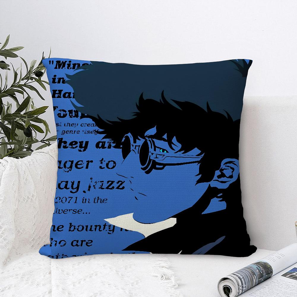 Anime C-Cowboy B-Bebop Pillow Case Plush Fabric Soft  Pillowcase Double Sided Print   Cushion Cover Throw Pillow Cover