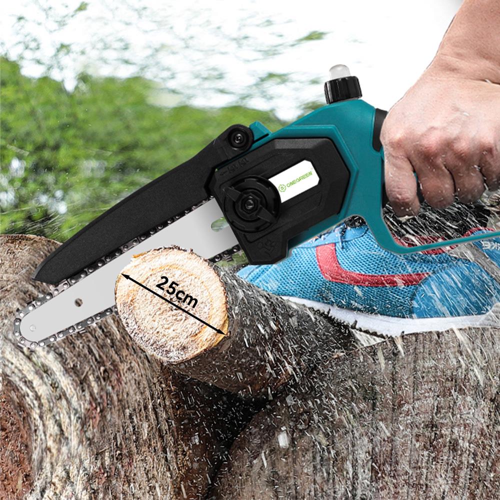 ONEGREEN Drujba electrică telescopică fără perii de 4500W 6 inch 205CM Reîncărcabilă unealtă electrică de grădinărit pentru baterie de 18V