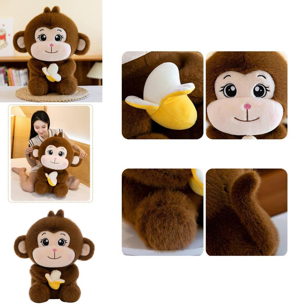 Adorable Monkey Plush Toy Cute Stuffed Animal For Kids And Girlfriend Gifts 33cm