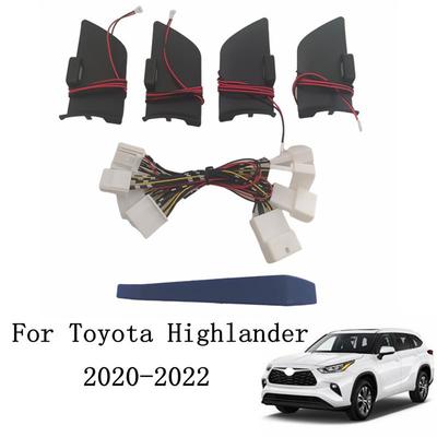 4x Blue Inner Door Bowl Handle LED Ambient Light For Toyota Highlander 2020-2022