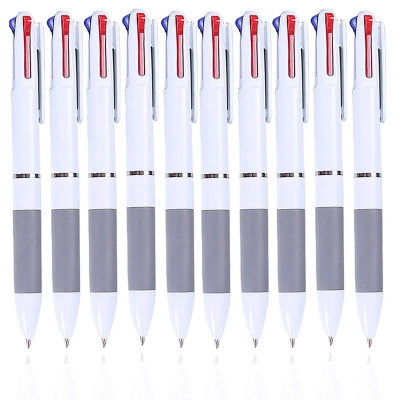 10Pcs/set 3 in 1 Red/Black/Blue Ink Color 0.7mm Student Ballpoint Pens Ball Point Stationery School Supplies Office Accessories