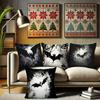 Spooky Bat Themed Halloween Pillowcases for a Hauntingly Chic Decor Sofa Cushion Cover Holiday Party Decoration Gift