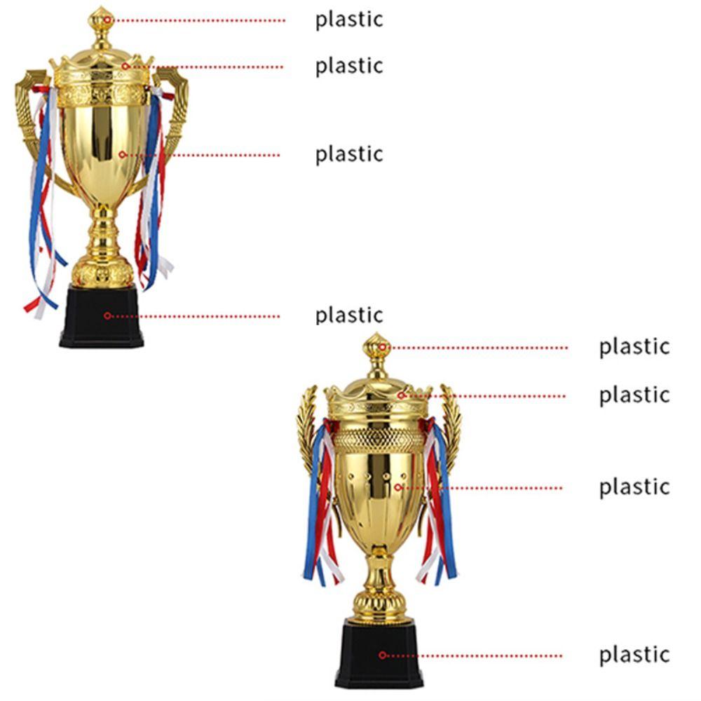 Plastic Model Gold Trophy Awards Sports Games Winner Award Trophy Toy  for Team Sport Competition