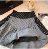 Women's Elegant Black Polka Dot A-Line Chiffon Skirt - Petite, High-Waisted, Summer Skirt Pants