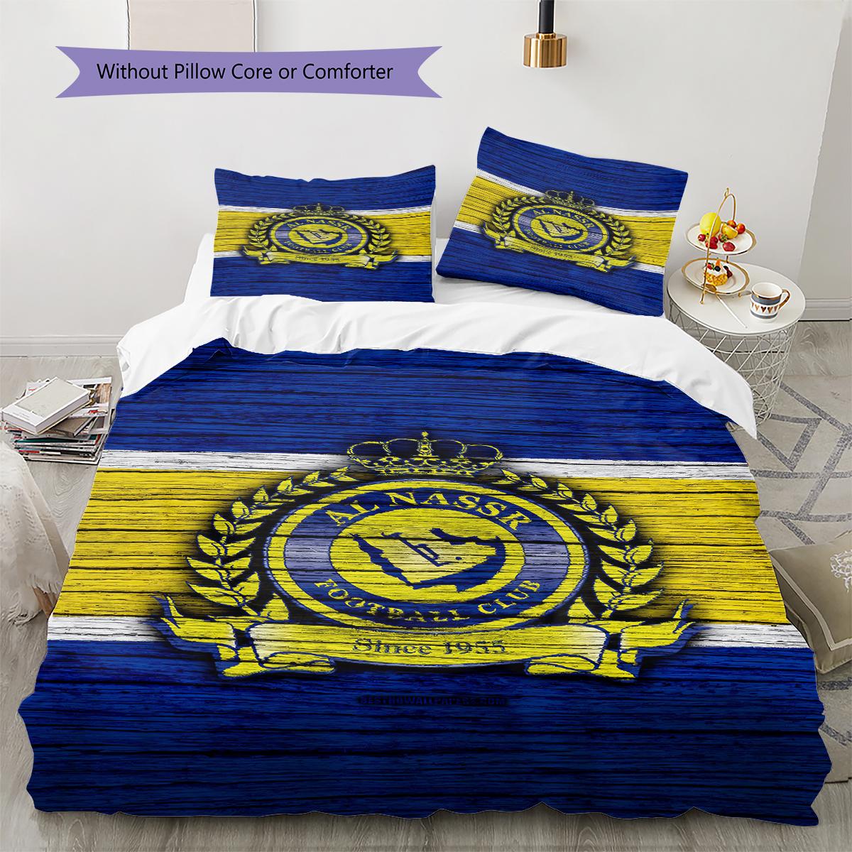

Al-Nassr Pattern Bedding,Quilt Set Quilt Cover Pillowcase Home Birthday Gift (1 * duvet cover + 2 * pillowcase, without core) 135x200cm