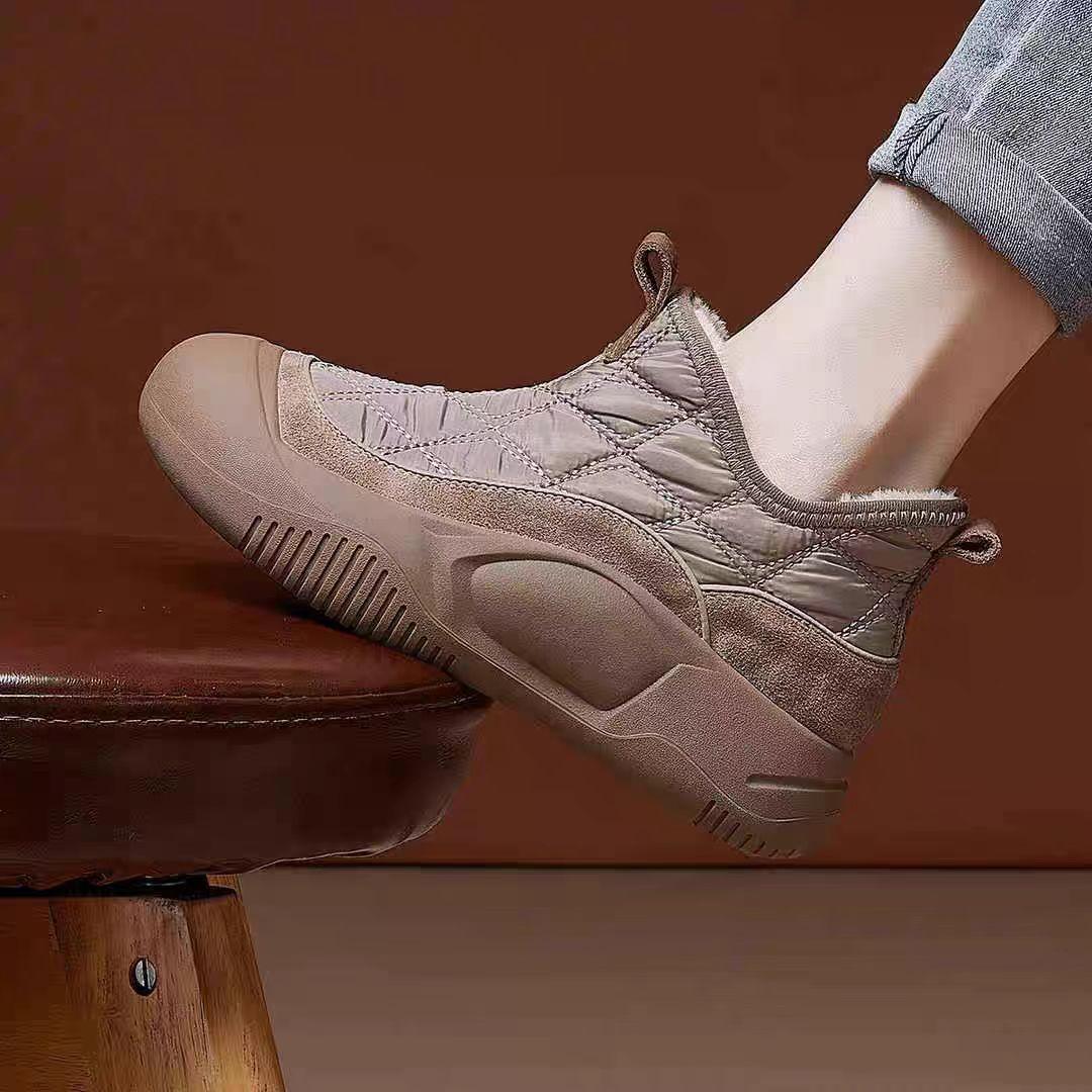 

Fashion 2025 Winter Luxury New Velvet Thickened Warm Women s Snow Boots Thick Bottom Cotton Shoes Women Platform Ankle Boots Botas Mujer 35 хаки