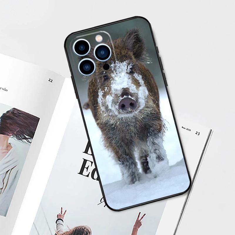 wild boar Case For iPhone 17 Pro Max 14 11 15 16 Pro Max 13 12 mini 16 Plus 16e 17 Air Phone Cover