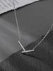 Minimalist Geometric Bar Pendant Necklace Simple V Shape Chain Jewelry Stainless Steel Material for Everyday Wear