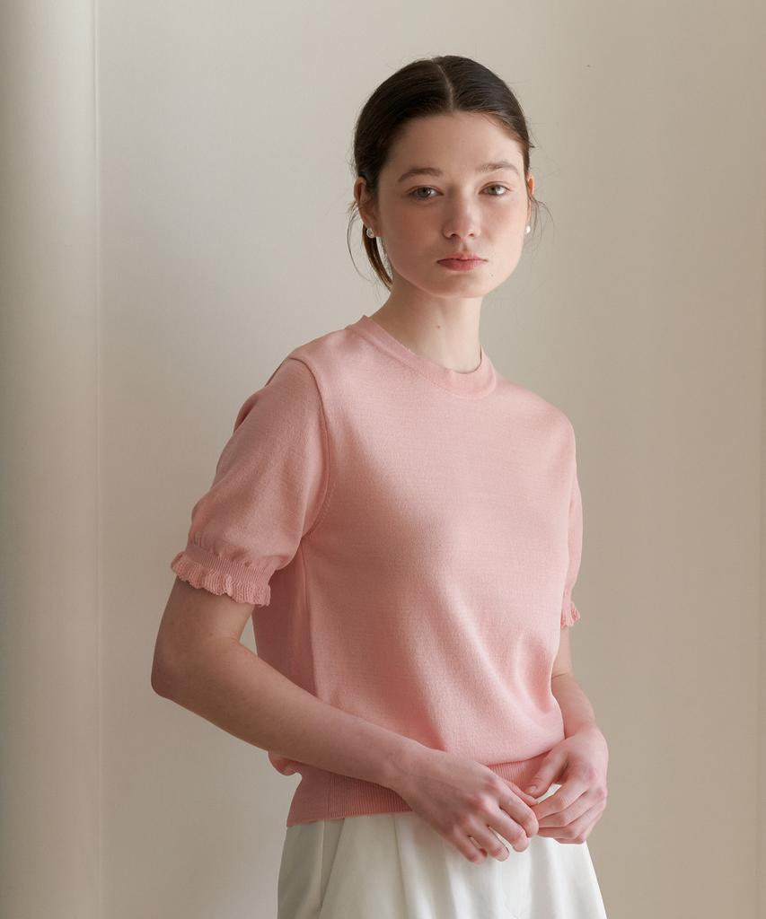 YUPPE Frill Round Knit_Pink
