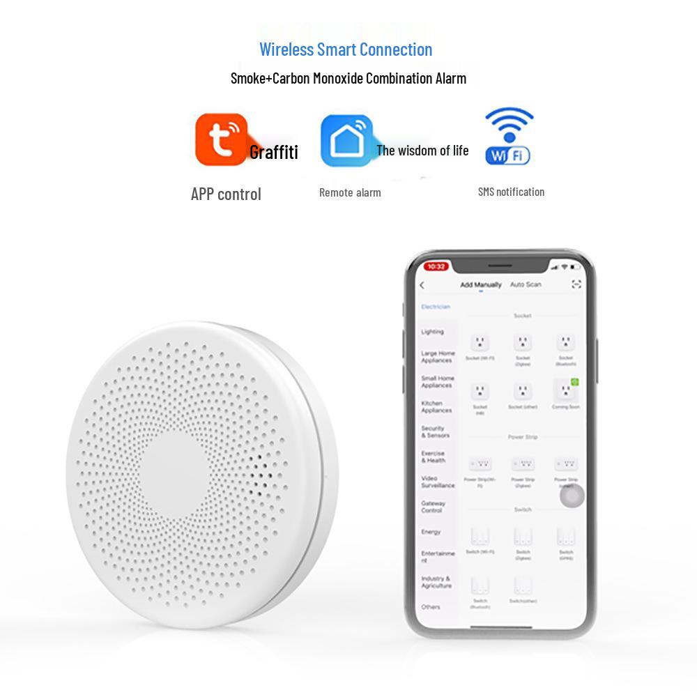 Tuya Smart WiFi Smoke & Carbon Monoxide Gas Detector