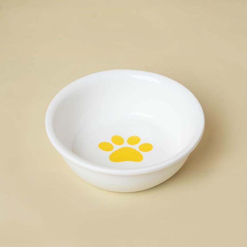 Ceramic Cat Bowl Lace Polka Dot Pet Bowl Anti-Black Chin Cat Food Bowl Cat Food Bowl Small Dog Teddy Pet Supplies