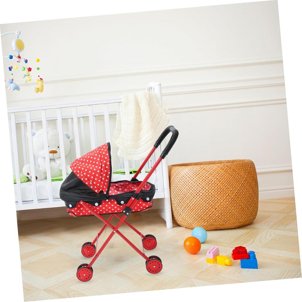 Vaguelly Doll Stroller Hand Cart Babies Dolls Stroller Wagon Furniture Dolly Trolly Dolly Mini Toys for Furniture Dollies Toys Push Cart Little Doll